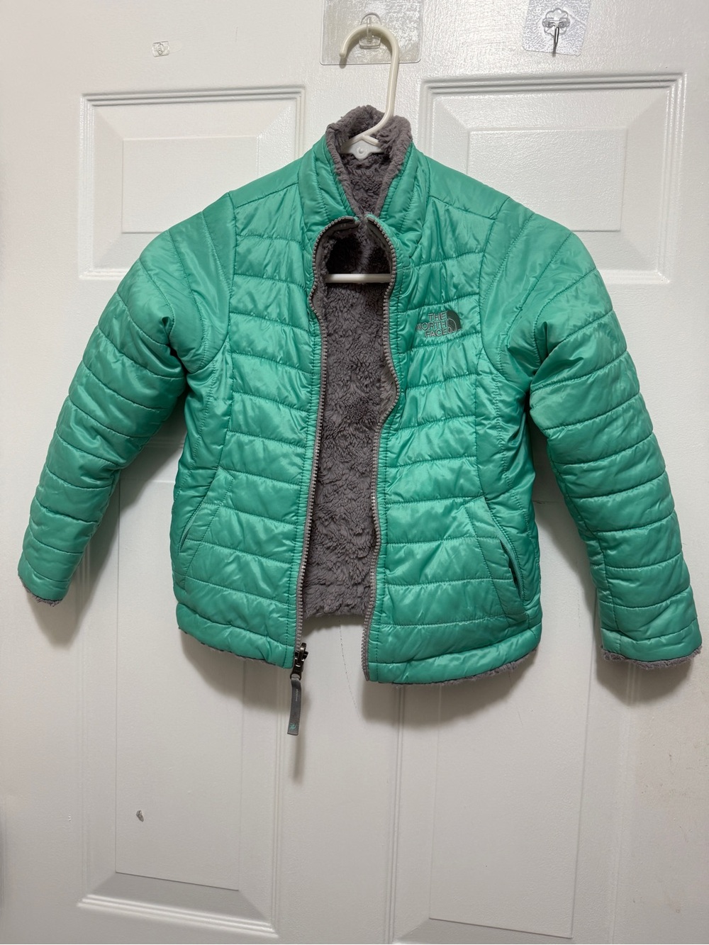 The North Face Kids' Teal Quilted Reversible Jacket